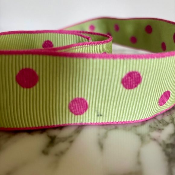 J. McLaughlin D-ring Polka Dot Grosgrain Ribbon Belt - Size Small - Picture 6 of 6